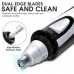 ZORAMI Ear and Nose Hair Trimmer Clipper - 2024 Professional Painless Eyebrow & Facial Hair Trimmer for Men Women, Battery-Operated Trimmer with IPX7 Waterproof, Dual Edge Blades for Easy Cleansing Black