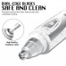 ZORAMI Ear and Nose Hair Trimmer Clipper - 2024 Professional Painless Eyebrow & Facial Hair Trimmer for Men Women, Battery-Operated Trimmer with IPX7 Waterproof, Dual Edge Blades for Easy Cleansing White