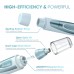 ZORAMI Ear and Nose Hair Trimmer Clipper - 2024 Professional Painless Eyebrow & Facial Hair Trimmer for Men Women, Battery-Operated Trimmer with IPX7 Waterproof, Dual Edge Blades for Easy Cleansing Blue