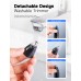 ZORAMI Rechargeable Ear and Nose Hair Trimmer - 2024 Professional Painless Eyebrow & Facial Hair Trimmer for Men Women, Powerful Motor and Dual-Edge Blades for Smoother Cutting Black